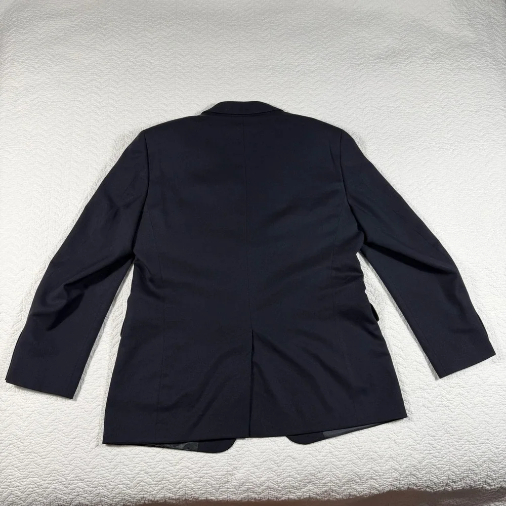 Vintage J. Crew Navy‎ Wool Blazer Jacket Men's Size 46R Made in Canada